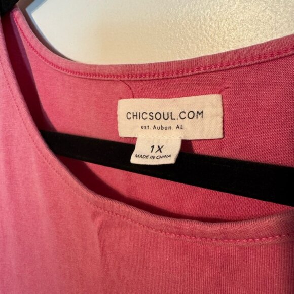 🎀Chic Soul Pink Tiered Dress with Crew Neck🎀 - Picture 3 of 5